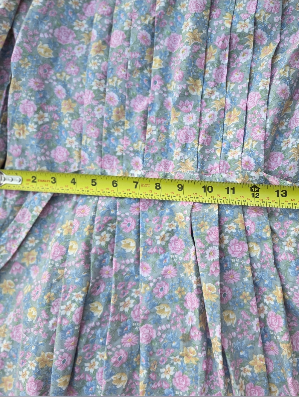 Vintage Women’s Prairie Cottage Core Country Floral Lace Collar Dress Sz XS-S - Picture 4 of 9